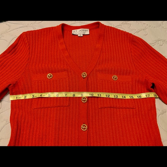 St. John Knit orange Jacket size 4 Host Pick! 🎉 - Picture 3 of 7